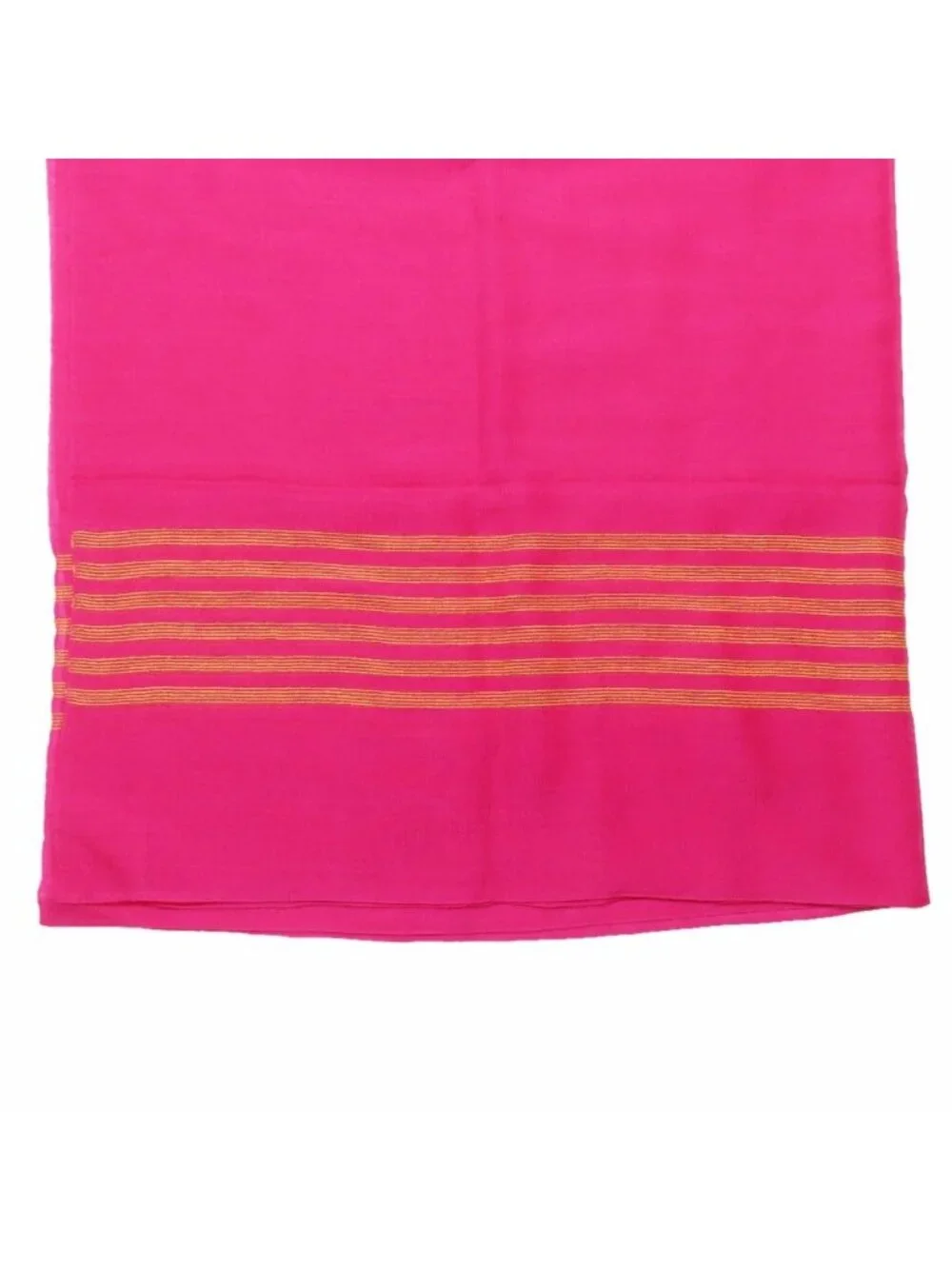 Hermes Cashmere Silk Large Shawl Plume Stitching Scarf Pink